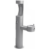 Elkay - Outdoor ezH2O Upper Bottle Filling Station Bi-Level Pedestal, Non-Filtered Non-Refrigerated Freeze Resistant Gray - Gray