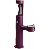 Elkay - Halsey Taylor Endura II Outdoor HydroBoost Bottle Filling Station, Bi-Level Pedestal Non-Filtered Non-Refrigerated FR, Purple - Purple