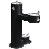 Elkay - Outdoor Fountain Bi-Level Pedestal with Pet Station, Non-Filtered Non-Refrigerated, Freeze Resistant, Black - Black
