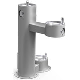 Elkay - Outdoor Fountain Bi-Level Pedestal with Pet Station, Non-Filtered Non-Refrigerated, Freeze Resistant, Gray - Gray
