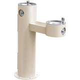 Elkay - Halsey Taylor Endura II Tubular Outdoor Fountain, Bi-Level Pedestal Non-Filtered Non-Refrigerated Freeze Resistant, Beige - Beige
