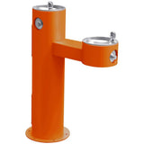 Elkay - Halsey Taylor Endura II Tubular Outdoor Fountain, Bi-Level Pedestal Non-Filtered Non-Refrigerated Freeze Resistant, Orange - Orange