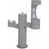 Elkay - Outdoor ezH2O Middle Bottle Filling Station Tri-Level Pedestal, Non-Filtered Non-Refrigerated Gray - Gray