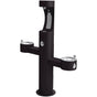 Elkay - Outdoor ezH2O Upper Bottle Filling Station Tri-Level Pedestal, Non-Filtered Non-Refrigerated Black - Black