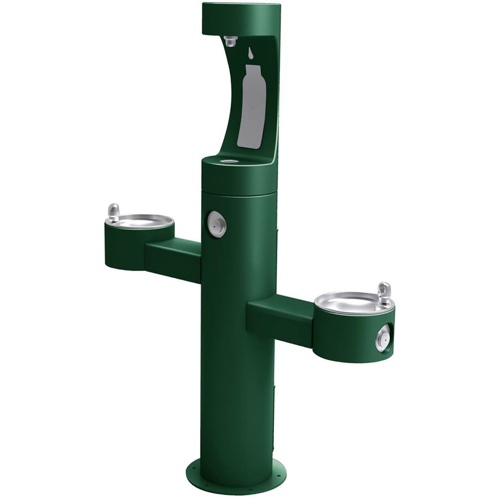 Elkay - Outdoor ezH2O Upper Bottle Filling Station Tri-Level Pedestal, Non-Filtered Non-Refrigerated Evergreen - Evergreen