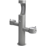 Elkay - Outdoor ezH2O Upper Bottle Filling Station Tri-Level Pedestal, Non-Filtered Non-Refrigerated Gray - Gray