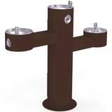 Elkay - Halsey Taylor Endura II Tubular Outdoor Fountain, Tri-Level Pedestal Non-Filtered Non-Refrigerated, Brown - Brown