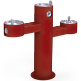 Elkay - Halsey Taylor Endura II Tubular Outdoor Fountain, Tri-Level Pedestal Non-Filtered Non-Refrigerated, Red - Red