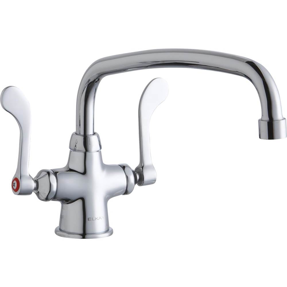 Elkay - DECK MNT 1HOLE, AT 12IN SPT, 1PC WRIST BLD HNDL, 4IN - Chrome