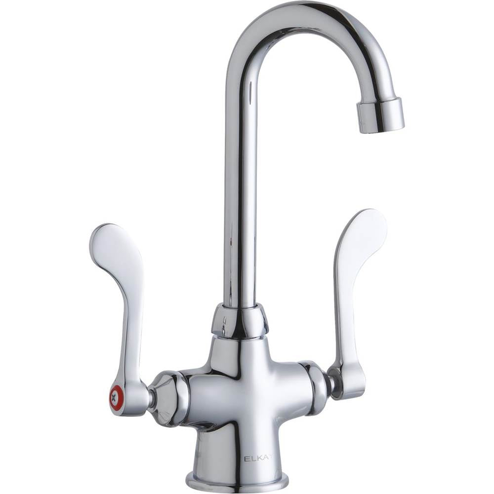 Elkay - DECK MNT 1HOLE, GN 4IN SPT, 1PC WRIST BLD HNDL, 4IN - Chrome