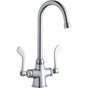 Elkay - DECK MNT 1HOLE, GN 5IN SPT, 1PC WRIST BLD HNDL, 4IN - Chrome