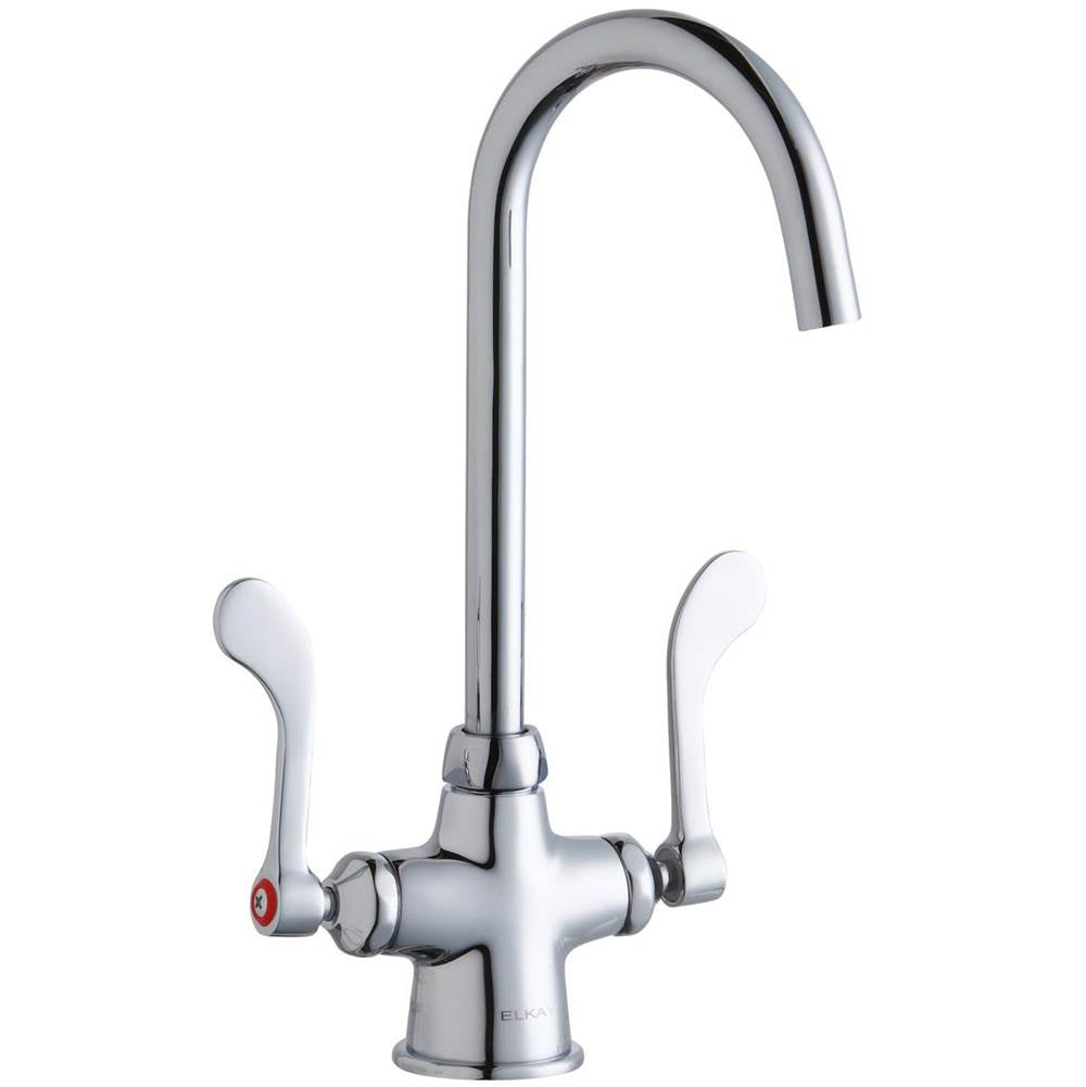 Elkay - DECK MNT 1HOLE, GN 5IN SPT, 1PC WRIST BLD HNDL, 4IN - Chrome