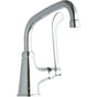 Elkay - DECK MNT 1HOLE, AT 8IN SPT, 1PC WRIST BLD HNDL, 6IN - Chrome