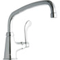 Elkay - DECK MNT 1HOLE, AT 12IN SPT, 1PC WRIST BLD HNDL, 4IN - Chrome