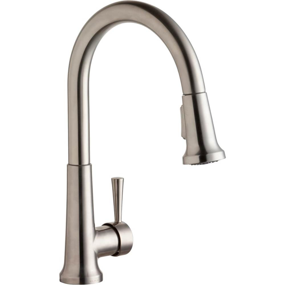 Elkay - SINGLE HANDLE PULL-DOWN FCT LS - Lustrous Steel