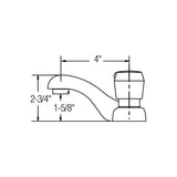 FAUCET MTRD DECK MNTD -4  IN SPOUT