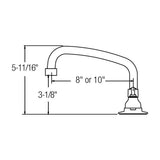 DECK MNT WS, AT 8IN SPT, 1PC WRIST BLD HNDL, 6IN
