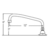 DECK MNT WS, AT 12IN SPT, 1PC WRIST BLD HNDL, 4IN