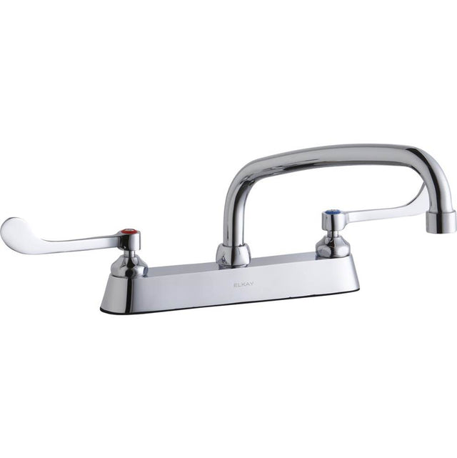 Elkay - DECK MNT CONCEAL WS, AT 10IN SPT, 1PC WRIST BLD HNDL, 6IN - Chrome