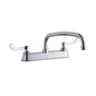 Elkay - DECK MNT CONCEAL WS, AT 12IN SPT, 1PC WRIST BLD HNDL, 4IN - Chrome