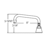 DECK MNT CONCEAL WS, TUBE 8IN SPT, 1PC WRIST BLD HNDL, 6IN