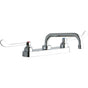 Elkay - DECK MNT CONCEAL WS, TUBE 8IN SPT, 1PC WRIST BLD HNDL, 6IN - Chrome