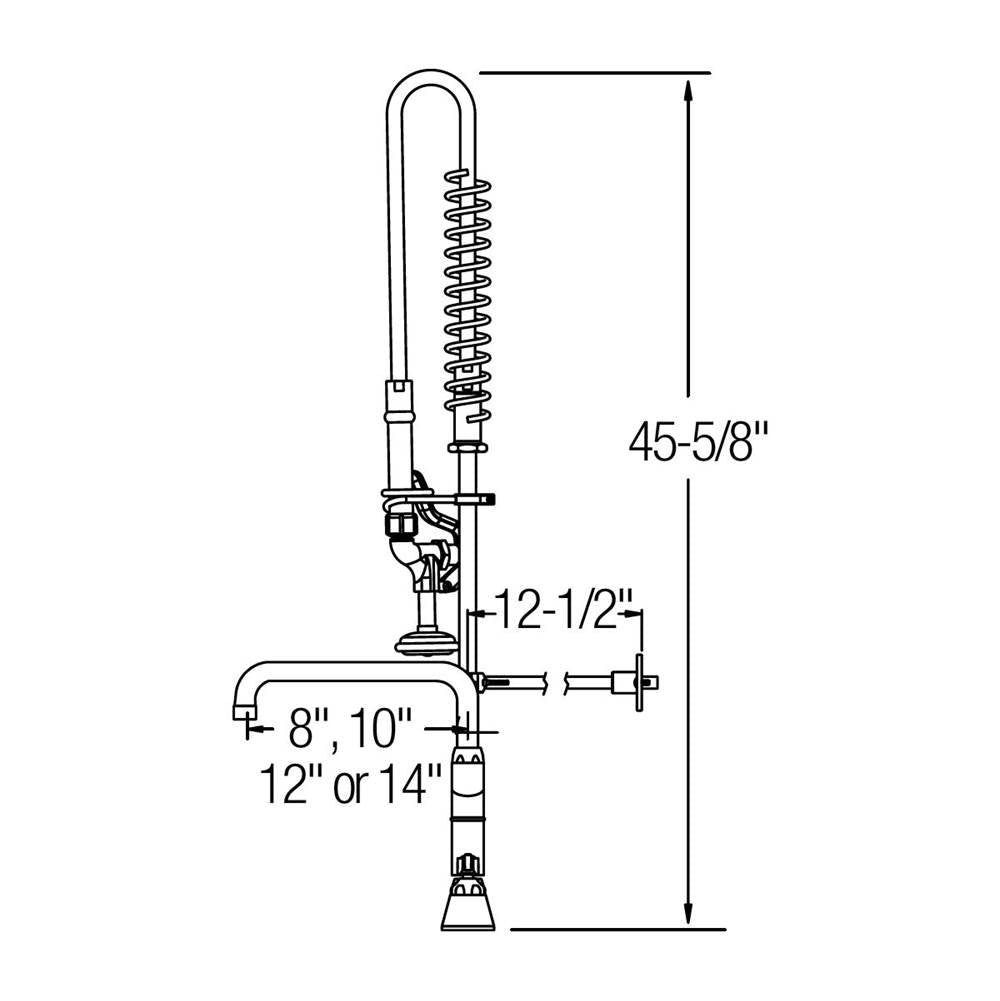DUAL LVR FAUCET-PRE RINSE-LF