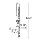 DUAL LVR FAUCET-PRE RINSE-LF