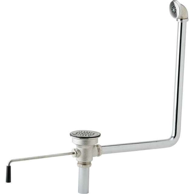 Elkay - 3-1/2'' Drain Fitting Rotary Lever Operated with Overflow - Polished Stainless Steel