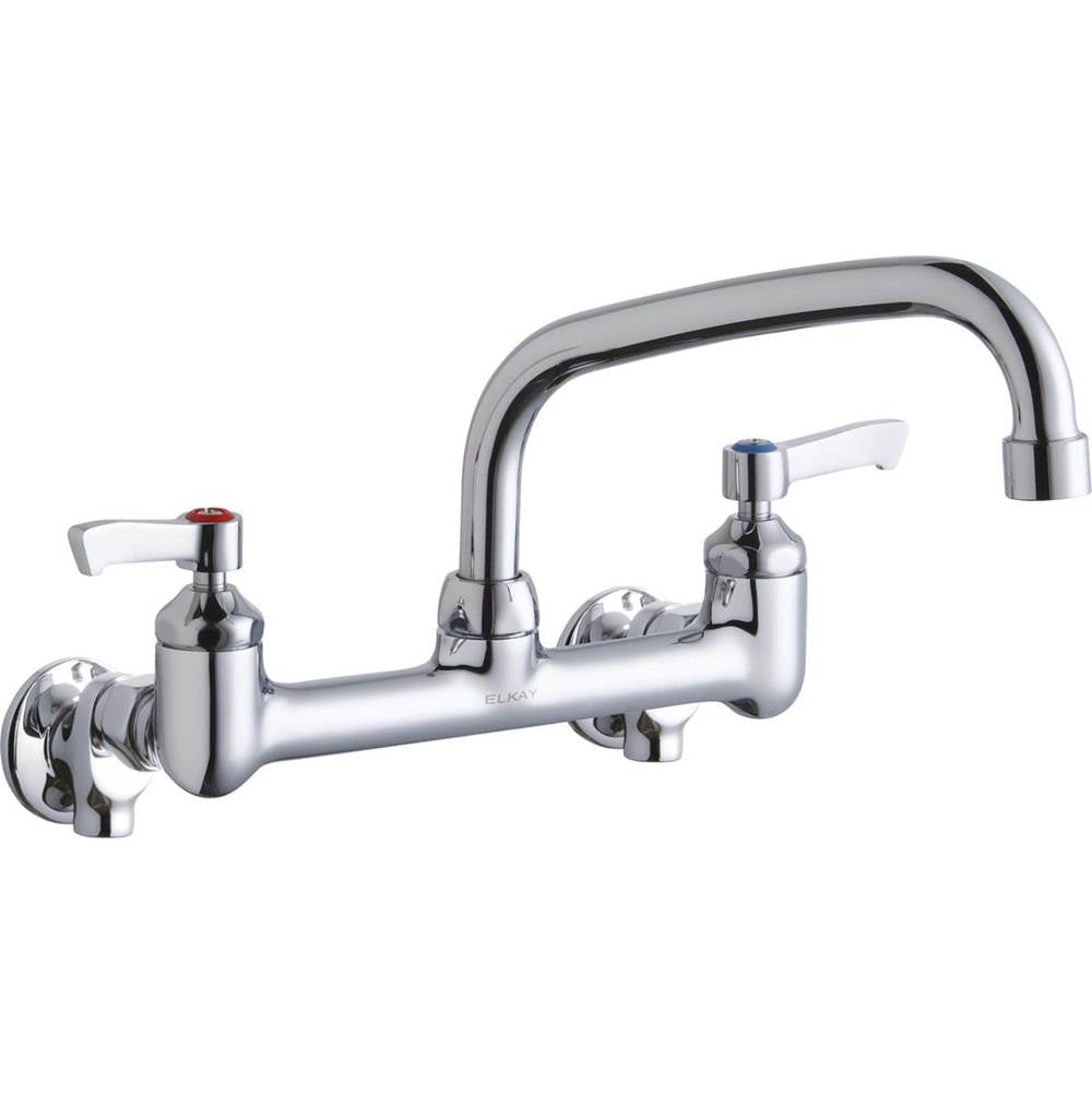 Elkay - WALL MNT 8IN, AT 8IN SPT, LVR HNDL, 2IN, 1/2IN HW - Chrome