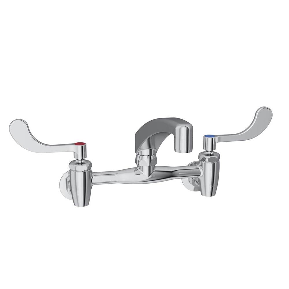 Elkay - WALL MNT 8IN, AT 8IN SPT, 1PC WRIST BLD HNDL, 4IN, SHUT OFF - Chrome