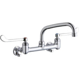 Elkay - WALL MNT 8IN, AT 8IN SPT, 1PC WRIST BLD HNDL, 6IN, SHUT OFF - Chrome