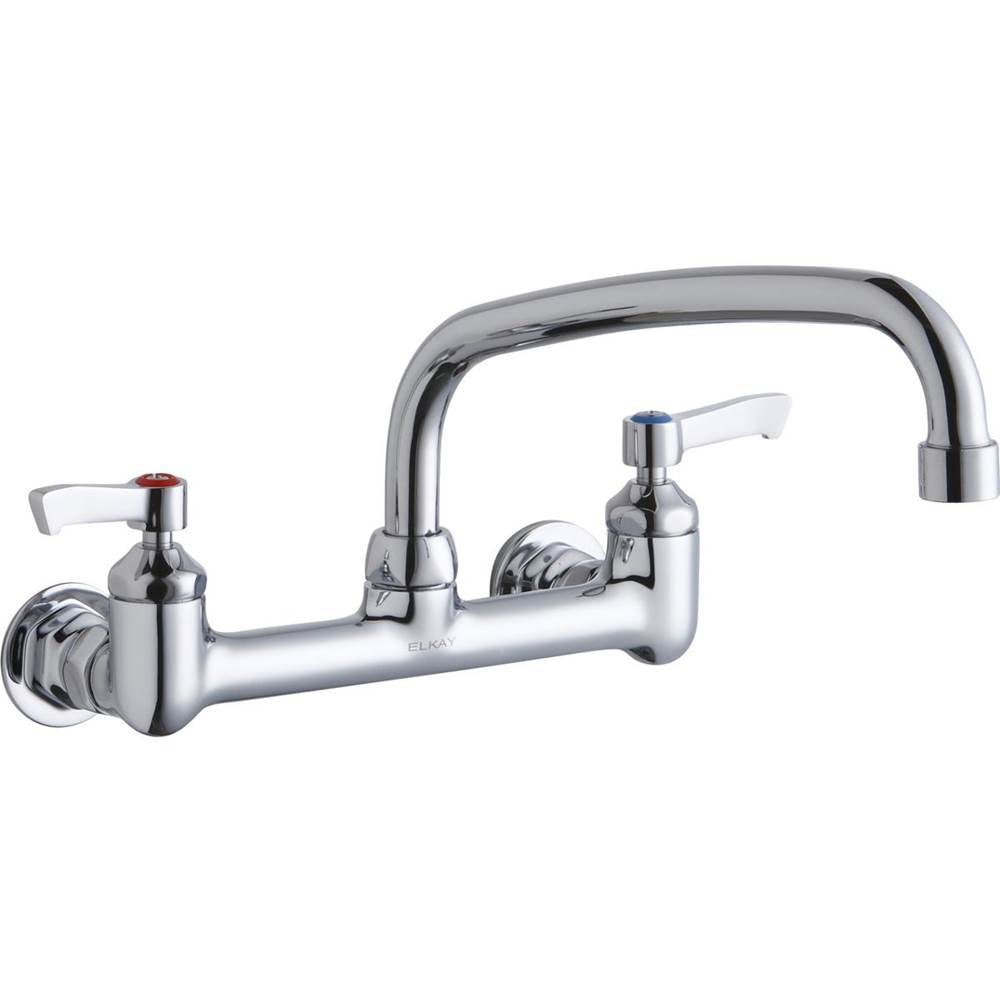 Elkay - WALL MNT 8IN, AT 10IN SPT, LVR HNDL, 2IN, 1/2IN HW - Chrome