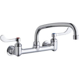Elkay - WALL MNT 8IN, AT 10IN SPT, 1PC WRIST BLD HNDL, 4IN, 1/2IN HW - Chrome