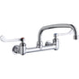 Elkay - WALL MNT 8IN, AT 10IN SPT, 1PC WRIST BLD HNDL, 6IN, 1/2IN HW - Chrome