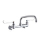 Elkay - WALL MNT 8IN, AT 10IN SPT, 1PC WRIST BLD HNDL, 6IN, SHUT OFF - Chrome