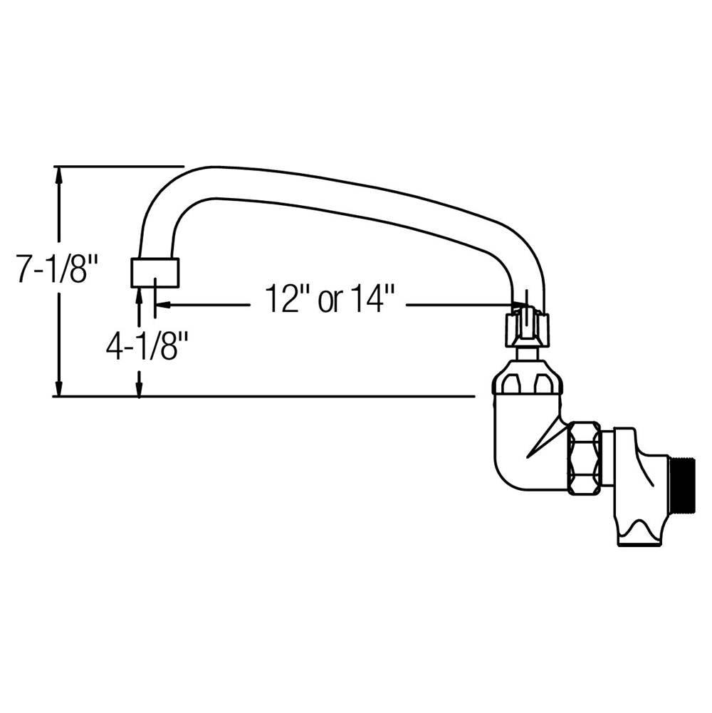 WALL MNT 8IN, AT 12IN SPT, LVR HNDL, 2IN, 1/2IN HW