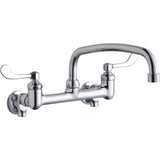Elkay - WALL MNT 8IN, AT 12IN SPT, 1PC WRIST BLD HNDL, 4IN, SHUT OFF - Chrome