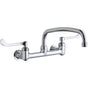 Elkay - WALL MNT 8IN, AT 12IN SPT, 1PC WRIST BLD HNDL, 6IN, 1/2IN HW - Chrome