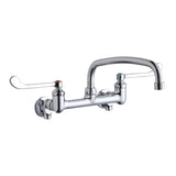 Elkay - WALL MNT 8IN, AT 12IN SPT, 1PC WRIST BLD HNDL, 6IN, SHUT OFF - Chrome