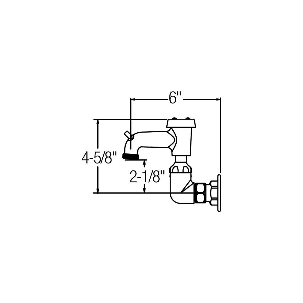 WALL MNT 8IN, BUCKET HK POL 3IN SPT, 1PC WRIST BLD HNDL, 4IN