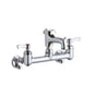 Elkay - WALL MNT 8IN, BUCKET HK POL 3IN SPT, LVR HNDL, 2IN, SHUT OFF - Chrome