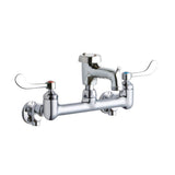 Elkay - WALL MNT 8IN, BUCKET HK POL 3IN SPT, 1PC WRIST BLD HNDL, 4IN - Chrome