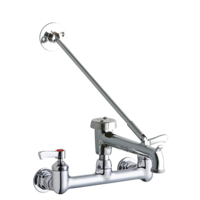 Elkay - WALL MNT 8IN, BUCKET HK POL 7IN SPT, LVR HNDL, 2IN, 1/2IN HW - Chrome