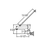 WALL MNT 8IN, BUCKET HK POL 7IN SPT, 1PC WRIST BLD HNDL, 4IN