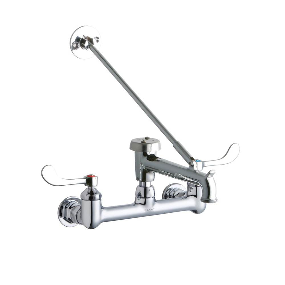 Elkay - WALL MNT 8IN, BUCKET HK POL 7IN SPT, 1PC WRIST BLD HNDL, 4IN - Chrome