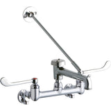 Elkay - WALL MNT 8IN, BUCKET HK POL 7IN SPT, 1PC WRIST BLD HNDL, 6IN - Chrome