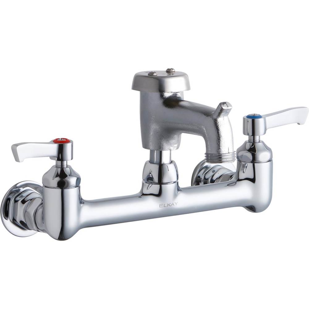 Elkay - WALL MNT 8IN, BUCKET HK 3IN SPT ROUGH, LVR HNDL, 2IN, 1/2IN - Rough Chrome