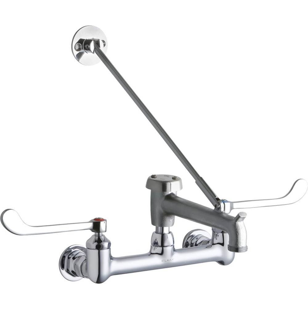 Elkay - WALL MNT 8IN, BUCKET HK 7IN SPT ROUGH, 1PC WRIST BLD HNDL, 6 - Chrome
