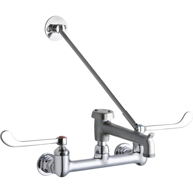 Elkay - WALL MNT 8IN, BUCKET HK 7IN SPT ROUGH, 1PC WRIST BLD HNDL, 6 - Chrome